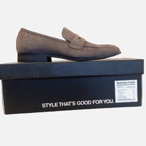 NEW Nick Graham Altred Suede Penny Loafers Beige Slip-On Casual Dress Shoes 8